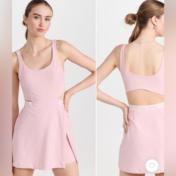 Outdoor Voices Pink Sleeveless Cutout Dress Size Large - Picture 1 of 9